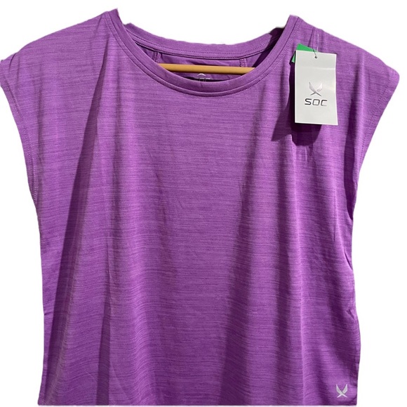 SOC Stadium Sportswear Girls Purple Sleeveless Shirt XL - Picture 2 of 12